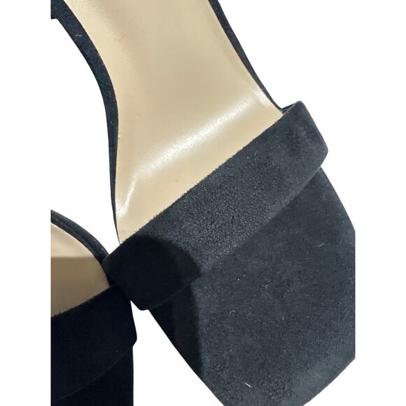 Dream Pairs Women's Size 7 Black Stiletto Square Open Toe Heels - Picture 6 of 8